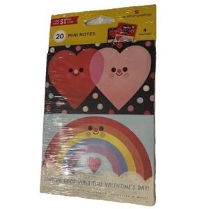 American Greetings 20 Mini Notes Valentine's Allison Black Illustration